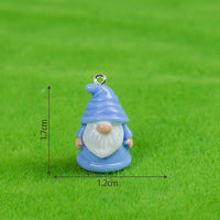 10pcs Multicolor Christmas Gnome & Santa Claus Resin Charms | Miniature Elf Pendants with Hanging Hooks for DIY Jewelry Making