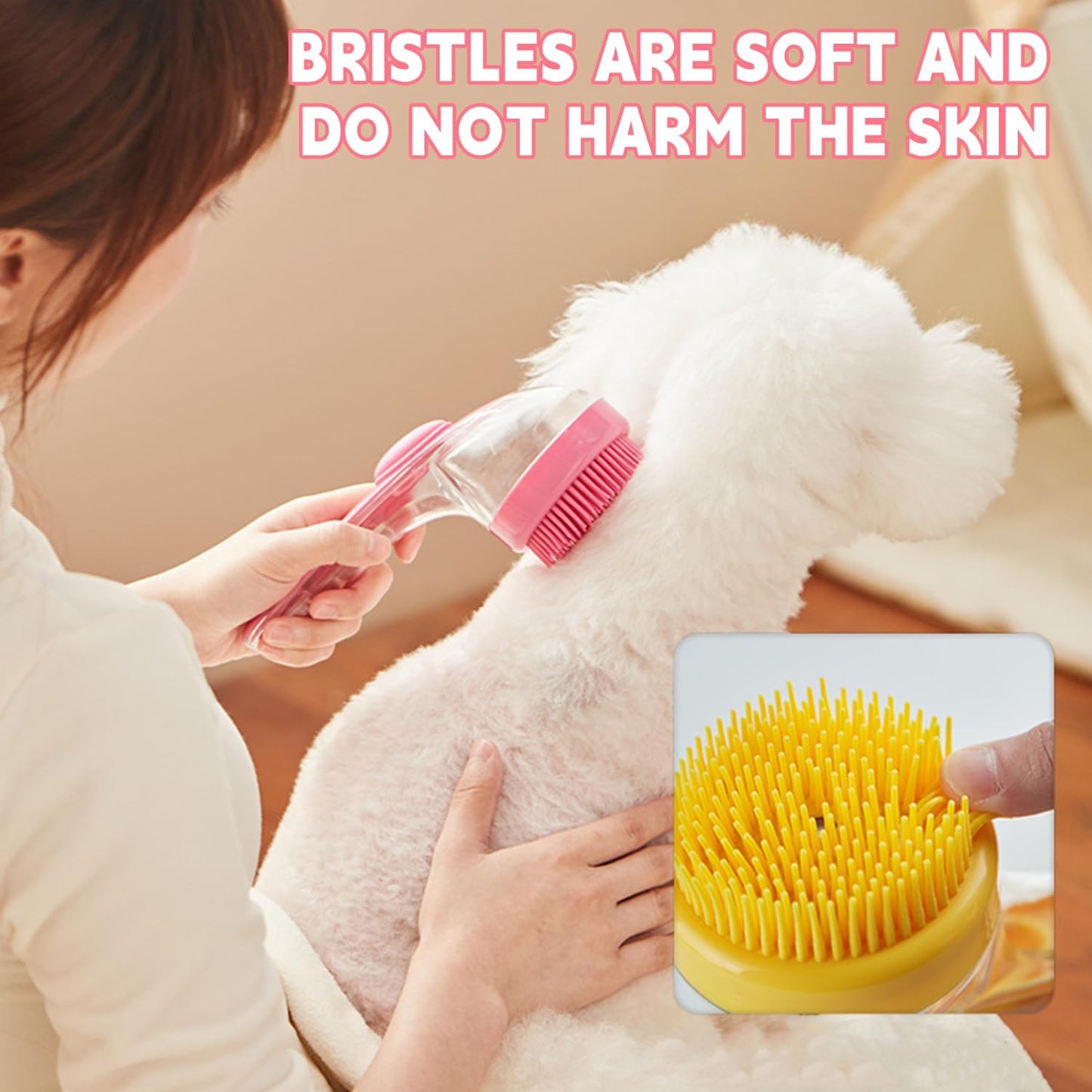 Pet massage and bathing brush