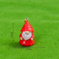 10pcs Multicolor Christmas Gnome & Santa Claus Resin Charms | Miniature Elf Pendants with Hanging Hooks for DIY Jewelry Making