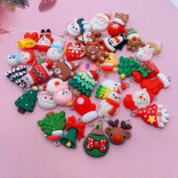 Cute Christmas Charms 10/30/50/100pcs | Elk Snowman Christmas Tree Decor Earring Charms