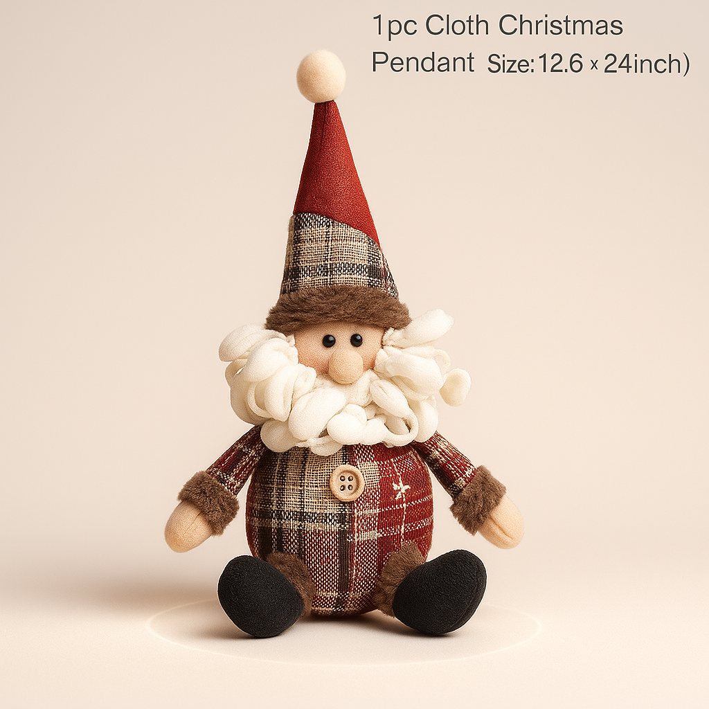 Santa Doll Decoration 2025 – Merry Christmas & New Year Ornament