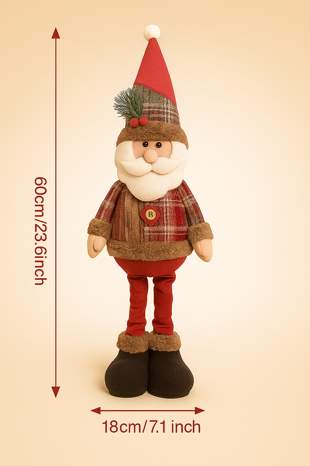 Santa Doll Decoration 2025 – Merry Christmas & New Year Ornament