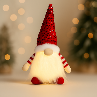 Glowing Gnome Dwarf Doll - Holiday Edition