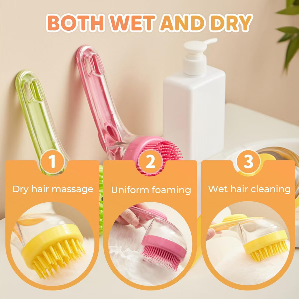 Pet massage and bathing brush