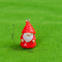 10pcs Multicolor Christmas Gnome & Santa Claus Resin Charms | Miniature Elf Pendants with Hanging Hooks for DIY Jewelry Making