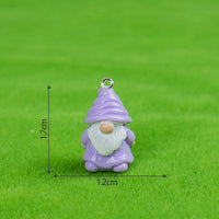 10pcs Multicolor Christmas Gnome & Santa Claus Resin Charms | Miniature Elf Pendants with Hanging Hooks for DIY Jewelry Making