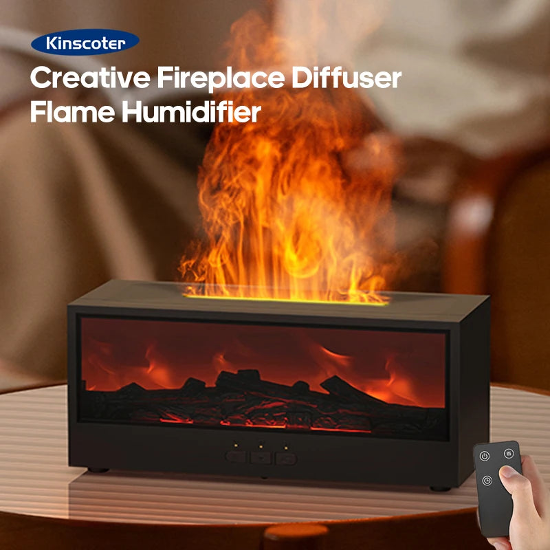 Simulated Fireplace Aroma Diffuser | Air Humidifier